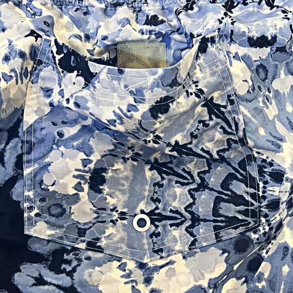 River Island High-Rise Swim Trunks Tie Dye Print Beach Short Unisex Plus Size 5X - Picture 6 of 11